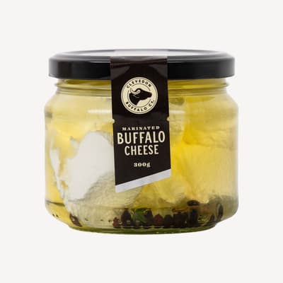 Clevedon Valley Marinated Buffalo Cheese With Garlic & Thyme 300g