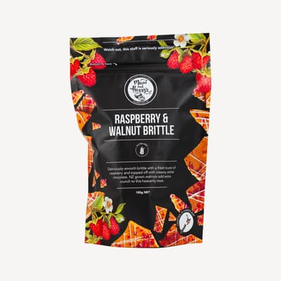 Maud and Harrys Raspberry and Walnut Brittle 180g