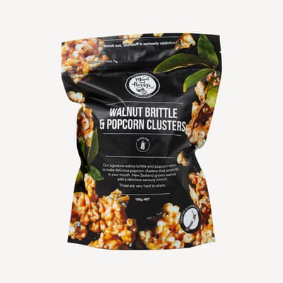 Maud and Harrys Walnut Brittle and Popcorn Clusters 150g