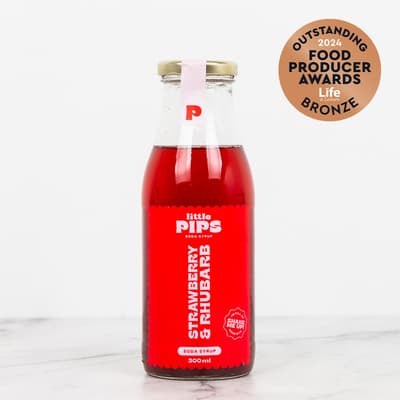 Little Pips Strawberry And Rhubarb Soda Syrup 500ml