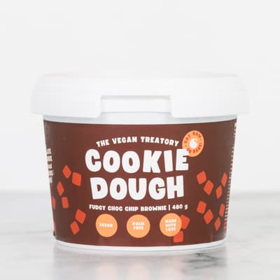 The Vegan Treatory Fudgy Brownie Choc Chip Cookie Dough 480g