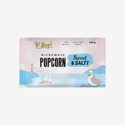 Dr Bugs Sweet & Salty Microwave Popcorn 100g