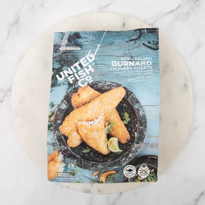 United Fish Co Crumbed Gurnard Fillets 600g