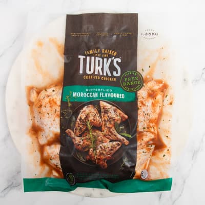 Turks Free Range Butterfly Moroccan 1.35kg