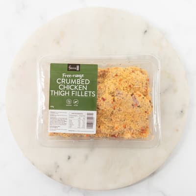 Farro Free Range Crumbed Chicken Thighs 450g