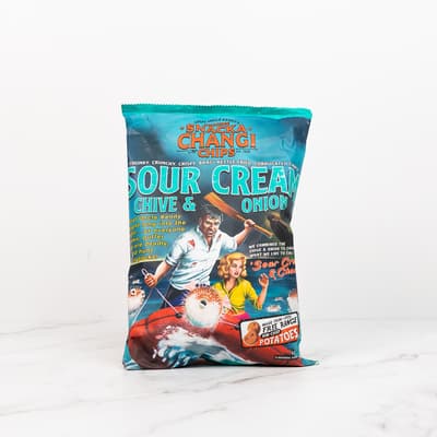Snackachangi Kettle Chips Sour Cream Chives And Onion 150g