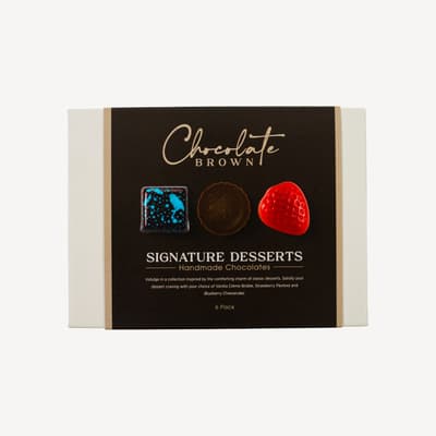 Chocolate Brown Signature Desserts Chocolates 6 Pack
