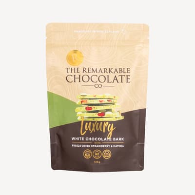 The Remarkable Strawberry Matcha Latte Chocolate Bark 125g