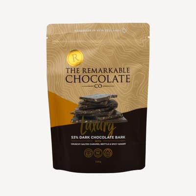 The Remarkables Choc Company Spicy Ginger Crunch Bark 125g