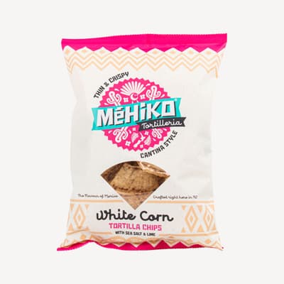 Mehiko White Corn With Sea Salt And Lime Tortilla Chips 150g