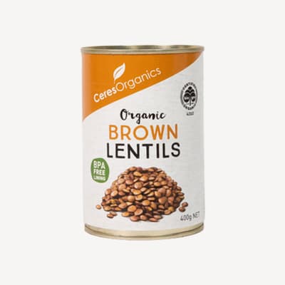 Ceres Brown Lentils Can 400g