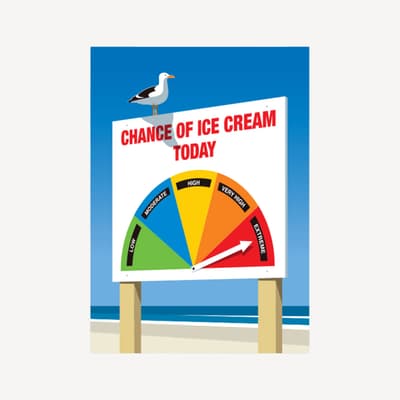 Oxted Chance Of Ice Cream Large Card
