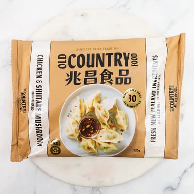 Old Country Food Chicken And Shitake Mushroom Dumplings 30 Pack