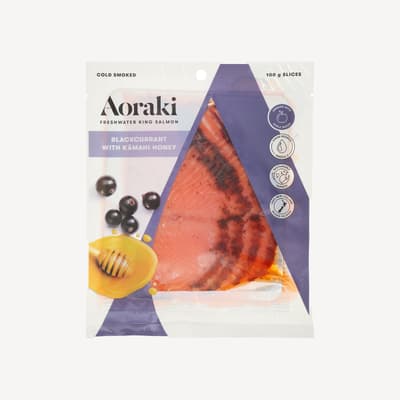 Aoraki Blackcurrant Cold Smoked Salmon 100g