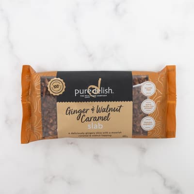 Pure Delish Ginger & Walnut Caramel Slab 400g