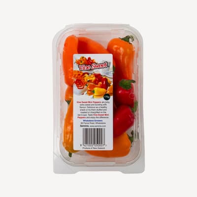 Capsicums Vine Sweet Mini Peppers 175g