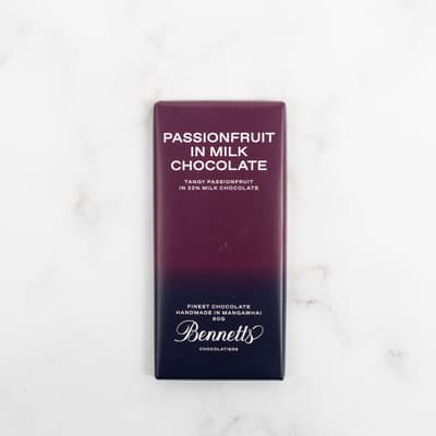 Bennetts Passionfruit Milk Chocolate Bar 60g