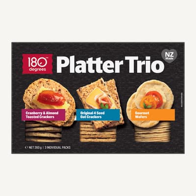 180 Degrees Crackers Platter Trio 260g