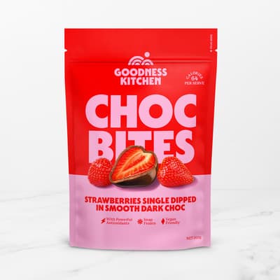 Goodness Kitchen Choc Bites Strawberries 200g