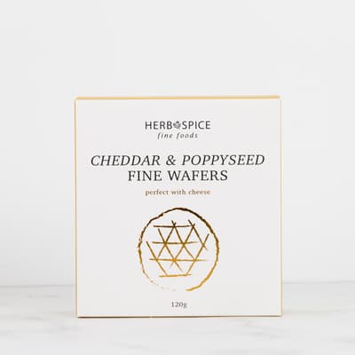 Herb And Spice Cheddar Poppyseed Fine Wafers 120g