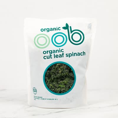 Oob Organic Cut Leaf Spinach 400g