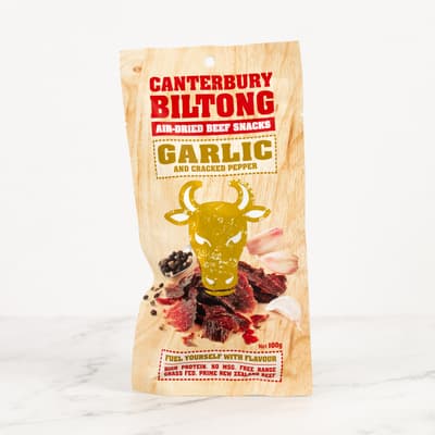 Canterbury Biltong Garlic 100g