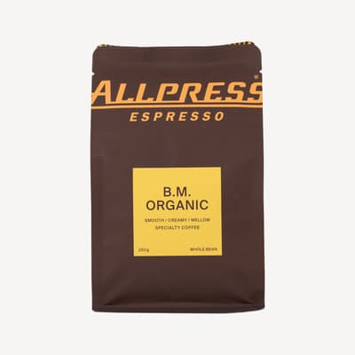 Allpress Espresso Browns Mill Organic Blend Coffee Whole Beans 250g