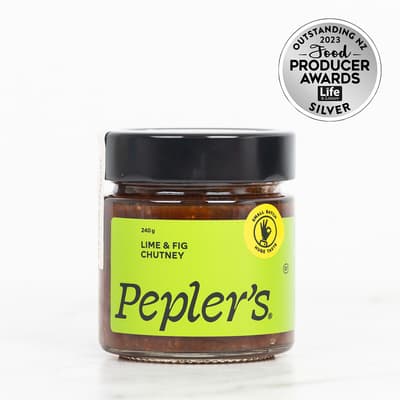 Peplers Spicy Lime Fig Chutney 240g