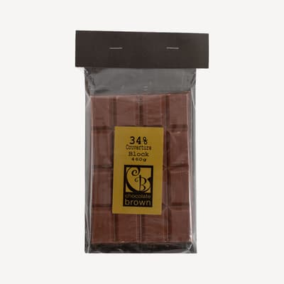 Chocolate Brown 34% Bakers Chocolate Block