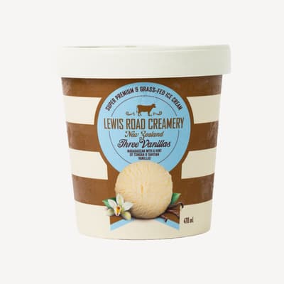 Lewis Road Three Vanillas Ice Cream 470ml