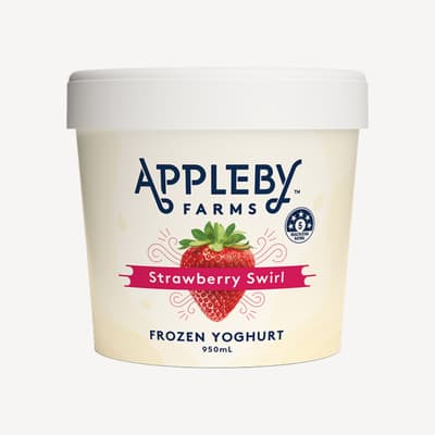 Appleby Farms Strawberry Swirl Frozen Yoghurt 950ml