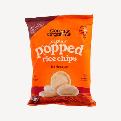 Ceres Organics Popped Rice Chips Bbq 100g
