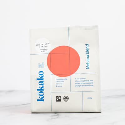 Kokako Mahana Blend Coffee Whole Beans 200g