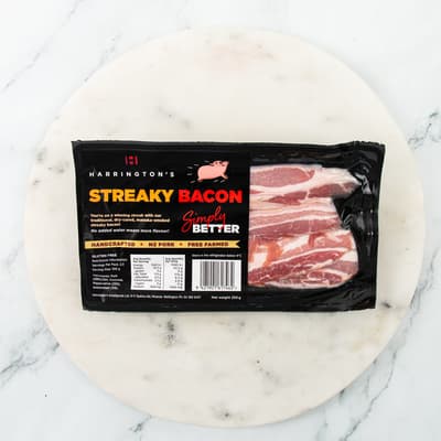 Harringtons Free Range Streaky Bacon 250g