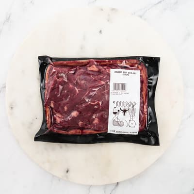 The Organic Farm Butchery Beef Stir Fry 400g