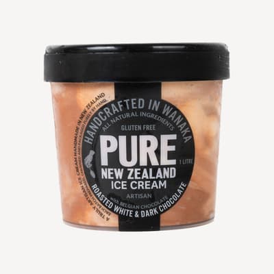 Pure Nz White & Dark Chocolate Ice Cream 1l