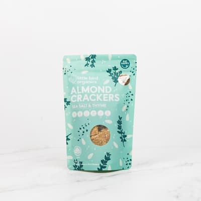 Little Bird Organics Sea Salt & Thyme Crackers 100g
