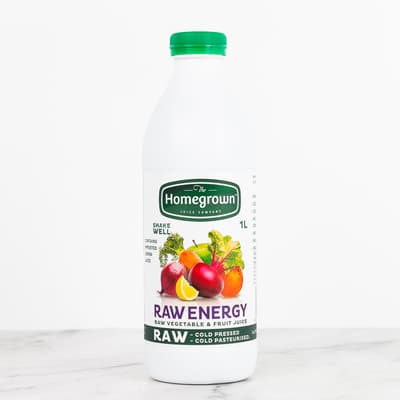 The Homegrown Raw Energy Raw Vegetable And Fruit Juice 1l