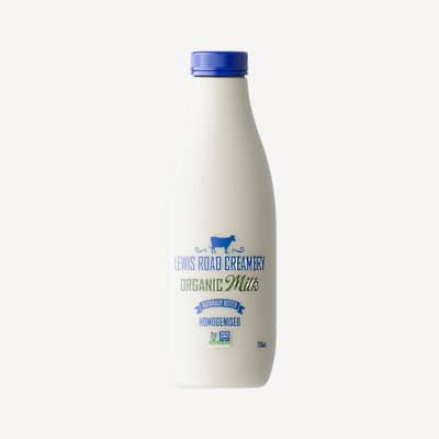 Lewis Road Organic Blue Top Milk 750ml
