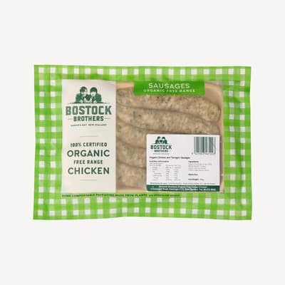 Bostock Organic Chicken And Tarragon Sausage 290g