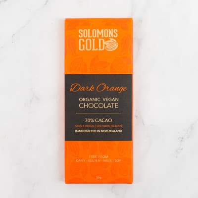 Solomons Gold Chocolate Bar Dark Orange 70 Cacao 55g