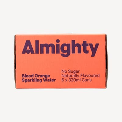 Almighty Blood Orange Sparkling Water 6 Pack