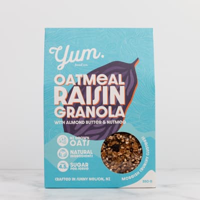 Yum Oatmeal Raisin Cookie Granola With Almond Butter 350g