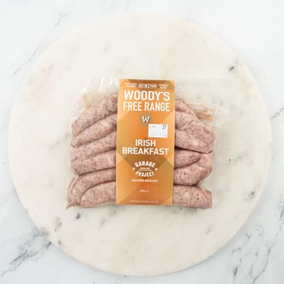 Woodys Free Range Irish Breakfast Sausages 360g