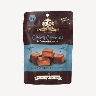 Potter Brothers Chewy Caramel In Milk Chocolate 130g