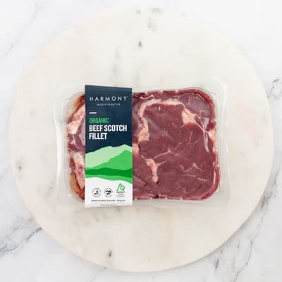 Harmony Organic Beef Scotch Fillet 360g