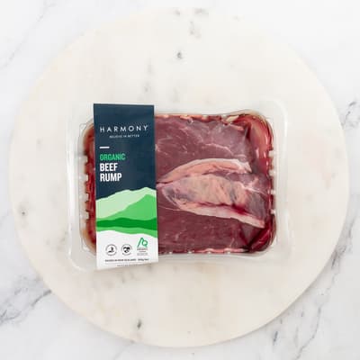 Harmony Organic Beef Rump Steak 360g