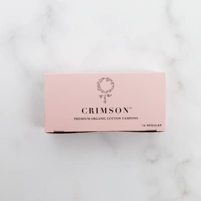 Crimson Organic Cotton Regular Tampons 16 Pack