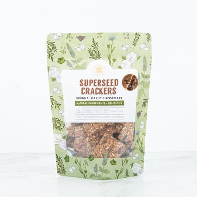 Superseed Crackers Garlic And Rosemary 120g
