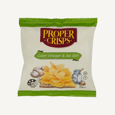 Proper Crisps Cider Vinegar And Sea Salt 20g